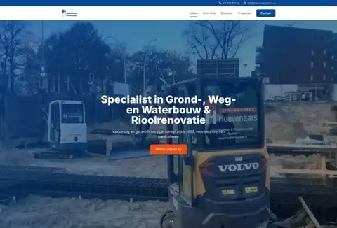 Hoevenaars Aannemersbedrijf - Website
